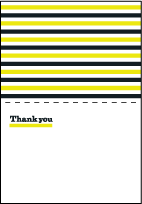 Architect Letterpress Thank You Card Fold Design Small