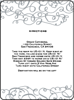 Aria Letterpress Direction Design Small
