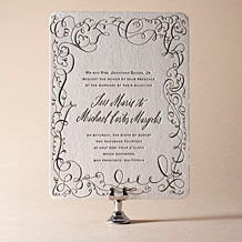 Aria Letterpress Invitation Design Small