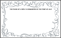 Aria Letterpress Reply Postcard Front Design Small