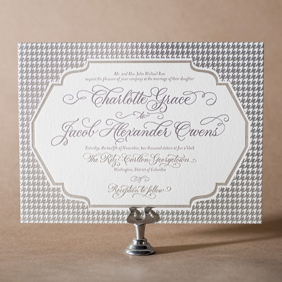 Ashton Letterpress Invitation Design Small