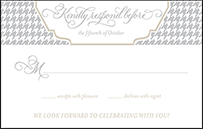 Ashton Letterpress Reply Postcard Front Design Small