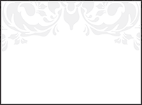 Augustine Damask Letterpress Placecard Flat Design Small