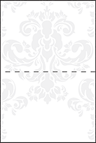Augustine Damask Letterpress Placecard Fold Design Small