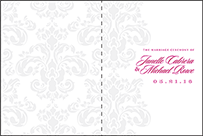 Augustine Damask Letterpress Program Design Small