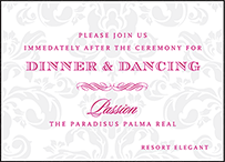 Augustine Damask Letterpress Reception Design Small