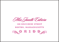 Augustine Damask Letterpress Reply Envelope Design Small