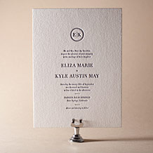 Austin Traditional Letterpress Invitation Design Small