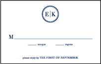 Austin Traditional Letterpress Reply Postcard Front Design Small