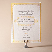 Avenue Letterpress Invitation Design Small