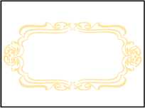 Avenue Letterpress Placecard Flat Design Small