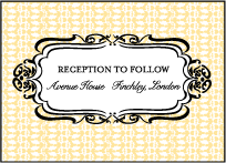 Avenue Letterpress Reception Design Small