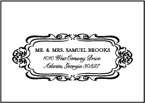 Avenue Letterpress Reply Envelope Design Small
