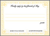 Avenue Letterpress Reply Design Small