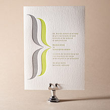 Avion Letterpress Invitation Design Small