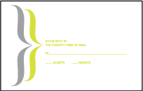 Avion Letterpress Reply Postcard Front Design Small