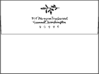 Balsam Calligraphy Letterpress Envelope Design Small
