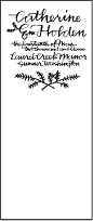 Balsam Calligraphy Letterpress Program Tea Design Small