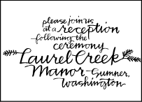 Balsam Calligraphy Letterpress Reception Design Small