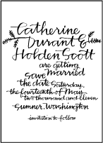 Balsam Calligraphy Letterpress Save The Date Design Small