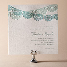 Barcelona Letterpress Invitation Design Small