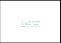 Barcelona Letterpress Reply Envelope Design Small