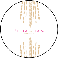 Bejeweled Letterpress Coaster Design Small