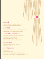 Bejeweled Letterpress Menu Design Small