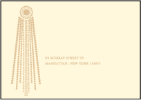 Bejeweled Letterpress Reply Envelope Design Small