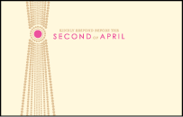 Bejeweled Letterpress Reply Postcard Front Design Small