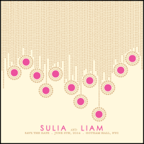 Bejeweled Letterpress Save The Date Design Small