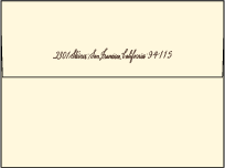 Belle Calligraphy Letterpress Envelope Design Small
