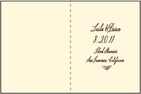 Belle Calligraphy Letterpress Program Design Small