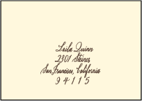Belle Calligraphy Letterpress Reply Envelope Design Small