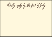 Belle Calligraphy Letterpress Reply Design Small