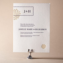 Bellini Letterpress Invitation Design Small