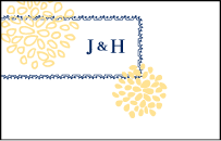 Bellini Letterpress Reply Postcard Front Design Small