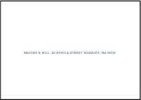 Bennett Simple Letterpress Reply Envelope Design Small