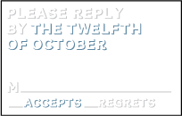 Bennett Simple Letterpress Reply Postcard Front Design Small