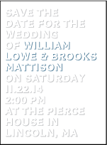 Bennett Simple Letterpress Save The Date Design Small