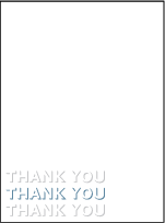 Bennett Simple Letterpress Thank You Card Flat Design Small