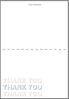 Bennett Simple Letterpress Thank You Card Fold Design Small