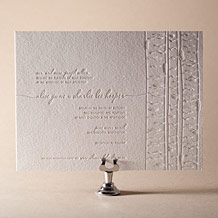 Birch Letterpress Invitation Design Small