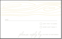 Birch Letterpress Reply Postcard Front Design Small