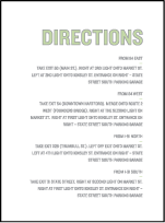 Bleecker Modern Letterpress Direction Design Small