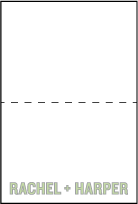 Bleecker Modern Letterpress Placecard Fold Design Small