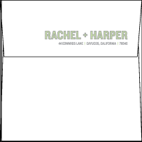 Bleecker Modern Letterpress Save The Date Envelope Design Small
