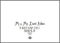 Boardwalk Letterpress Reply Envelope Design Small