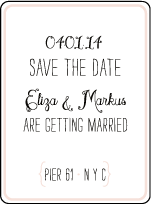 Boardwalk Letterpress Save The Date Design Small
