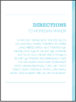 Bold Stripe Letterpress Direction Design Small